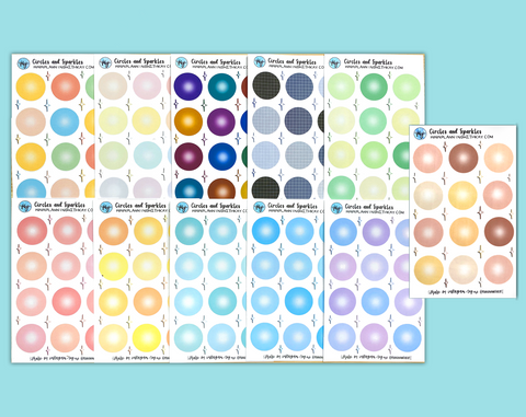 DIGITAL DOWNLOAD Circles and Sparkles (11 colors available!)