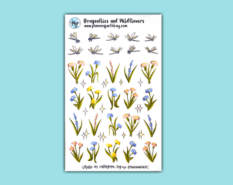 DIGITAL DOWNLOAD Dragonflies and Wildflowers