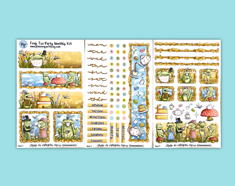 DIGITAL DOWNLOAD Frog Tea Party Monthly Kit