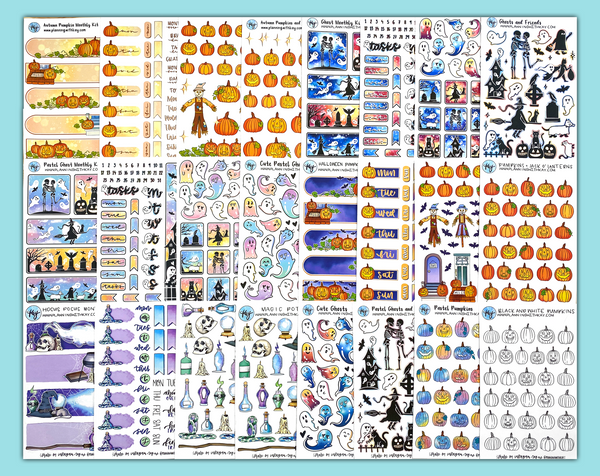 Weekly Kit outlet Halloween With Perly 8 stickers sheets