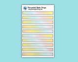 DIGITAL DOWNLOAD Horizontal Washi Strips (8 colors available!)