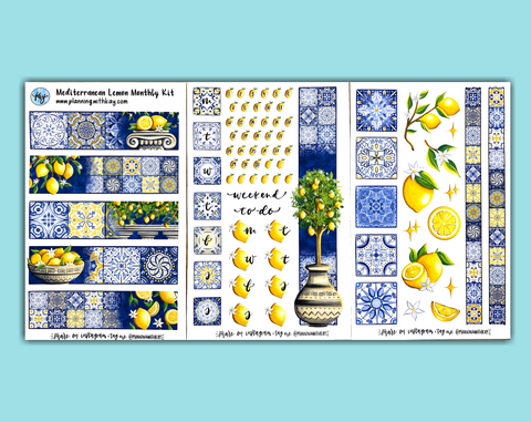 DIGITAL DOWNLOAD Mediterranean Lemon Monthly Kit