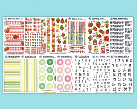 Strawberry Plan with Me Sticker Bundle!